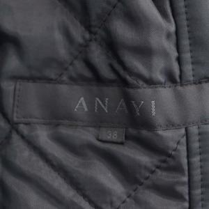 ANAYI 中綿 トレンチコート アウター ロング 38 黒 ブラック
