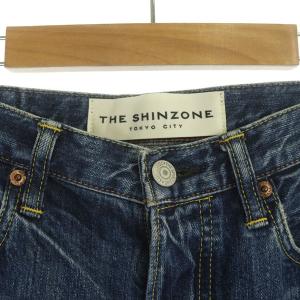 Shinzone ボタンフライ ストレートデニム パンツ ジーンズ 36 青 ブルー