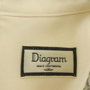 Diagram GRACE CONTINENTAL ノースリーブワンピース フレア 膝丈 ビジュー装飾 クルーネック 38 ベージュ 黒 ブラック
