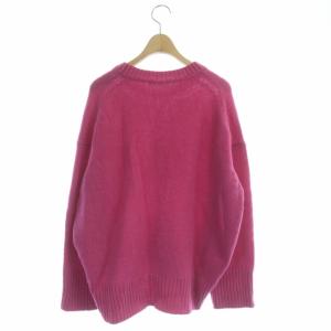 GALERIE VIE 21AW ファインウール クルーネックプルオーバー ニット セーター 長袖 S ピンク