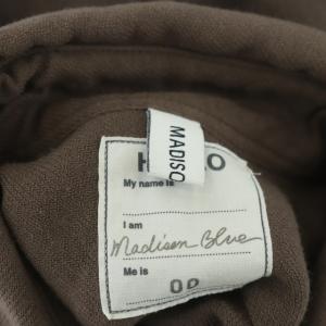 MADISONBLUE HIGH COLLAR MADAME WOOL SHIRT ウールシャツ 長袖 XS 茶 ブラウン モカ