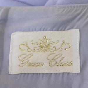 Grace Class フラワー刺繍ワンピース ドッキングワンピース フレア タック ミモレ丈 ロング ノースリーブ 36 ライトブルー