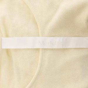 Merlette ADDISON ティアード調 ニットドレス ワンピース フレア ひざ丈 長袖 M アイボリー