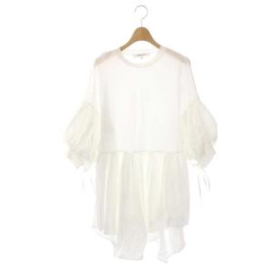 22AW SOMELOS レイヤーライク PULLOVER プルオーバー カットソー ギャザー バルンスリーブ 袖リボン 七分袖