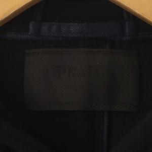 PRADA ダッフルコート ロング ウール 44 ダークネイビー