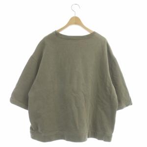 Deuxieme Classe 19AW ロゴT ヴィンテージ加工オーガニックコッットン プルオーバー 七分袖 茶 ブラウン