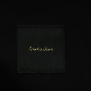Spick&Span 20AW ダブルクロスVネック ワンピース ロング ノースリーブ 36 黒 ブラック