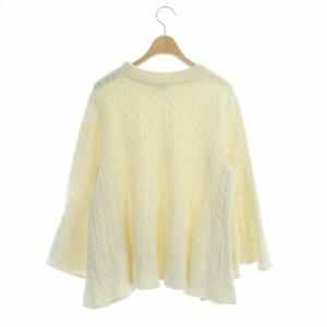 ADORE フォルムドウールAラインニット セーター フレアスリーブ 長袖 38 白 ホワイト