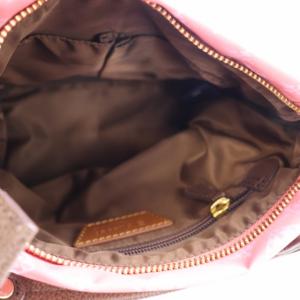 russet トートバッグ ハンドバッグ ショルダーバッグ ナイロン モノグラム 2WAYバッグ 桃 ピンク