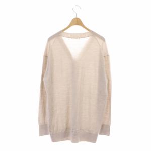 Plage 20AW シルクコン V カーディガン ニット 長袖 前開き ライトグレージュ