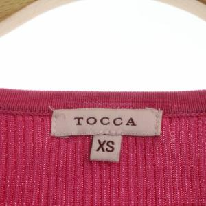 TOCCA SILK RIB ニットカーディガン ボレロ ショート丈 長袖 XS ピンク