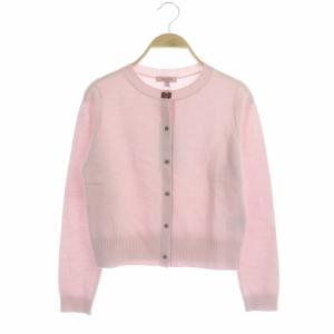 WOOL CASHEMERE ICING CARDIGAN ニットカーディガン 長袖 カシミヤ混 XS ピンク