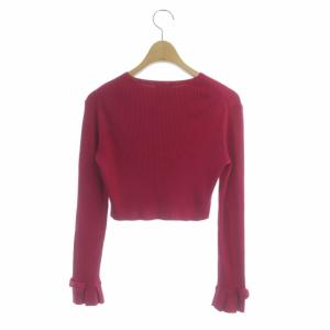 TOCCA SILK RIB ニットカーディガン ボレロ ショート丈 長袖 XS ピンク
