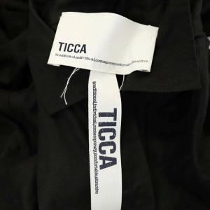 TICCA 21SS リヨセル麻ツイルマキシドレス ワンピース ロング 長袖 ステンカラー F 黒 ブラック