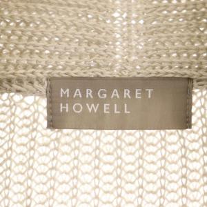 MARGARET HOWELL 20SS CHUNKY LINEN リネン カーディガン Vネック 長袖 2 ライトベージュ
