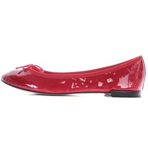 Repetto バレエシューズ エナメル パンプス フラット 39 24.7cm 赤 レッド
