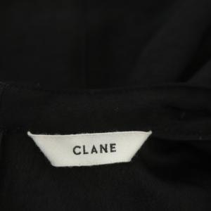 CLANE 22AW RIBBON TIE TOPS リボンタイトップス ブラウス シャツ 長袖 プルオーバー クルーネック 1 黒 ブラック