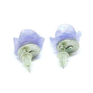 CHANEL ピアス カメリア 花 フラワー 紫 パープル