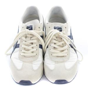 Onitsuka Tiger スニーカー 切替 スエード 24.5cm グレー 紺 ネイビー