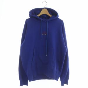 FENG HE HAI 刺繍 パーカー スウェット カットソー 長袖 プルオーバー S 青 ブルー