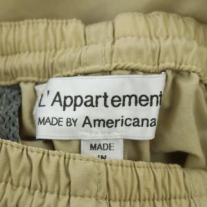 AMERICANA L'Appartement別注 21SS Nylon Pants パンツ テーパード イージー ナイロン ウエストゴム ロゴ刺繍
