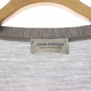 JOHN SMEDLEY カーディガン ニット ウール 長袖 S グレー