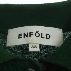 ENFOLD 22AW ニット ポロシャツ カットソー 五分袖 38 グリーン
