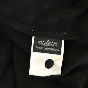 GRACE CONTINENTAL シアー ブラウス プルオーバー 長袖 シフォン 36 黒 ブラック