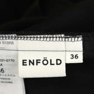 ENFOLD ワイドパンツ イージーパンツ ラップ調 36 黒 ブラック