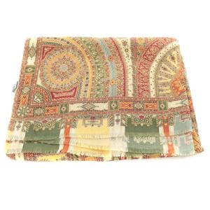 ETRO ストール シルク 総柄 赤 レッド べージュ