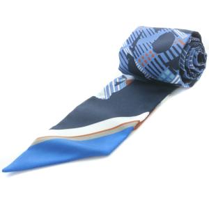 HERMES ツイリー CAVALCALDOUR リボンスカーフ ロゴ シルク 青 ブルー