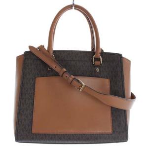 MICHAEL KORS ハンドバッグ ショルダーバッグ 2way MK柄 茶色 ブラウン