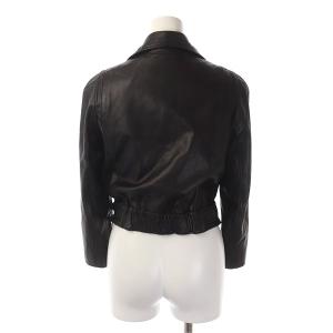 Ameri VINTAGE ライダースジャケット ブルゾン ラムレザー ジップアップ ベルト付き S 黒 ブラック