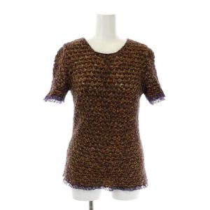 CHANEL ニットセットアップ 上下 モヘヤ ココマーク  98A カットソー 半袖 スカート ミモレ丈