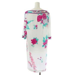 LEONARD 近年モデル ワンピース カンカン素材 花柄 40 マルチカラー