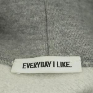 EVERYDAY I LIKE 21AW Sweat Dress ワンピース スエット 長袖 ストレート ロング フード付き 裏起毛 サイドジップ グレー