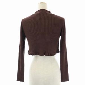 TOCCA ボレロ フリル リブニット 絹 シルク 長袖 M 茶 ブラウン