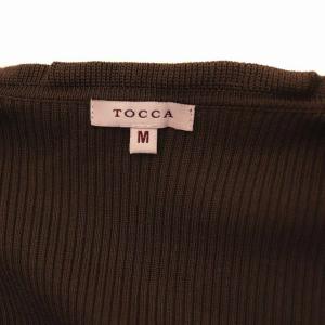 TOCCA ボレロ フリル リブニット 絹 シルク 長袖 M 茶 ブラウン