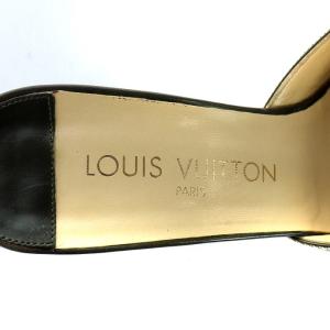 LOUIS VUITTON モノグラムミニ ミュール サンダル 37 24cm ベージュ カーキ