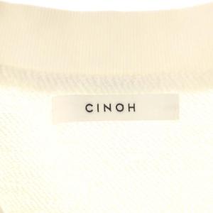 CINOH スリーブレススウェットプルオーバー カットソー フレンチスリーブ 38 ホワイト 白