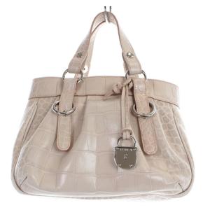 ハンドバッグ 2way レザー 型押し ピンク