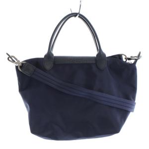 Longchamp ショルダーバッグ ハンドバッグ 2way ナイロン レザー 紺 ネイビー