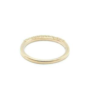 4℃ ピンキーリング 指輪 ラインストーン K10 イエローゴールド 5.5号 イエローゴールド