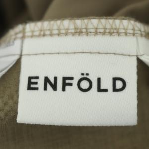 ENFOLD 22AW PEダブルクロス ゴムジョッパーズ パンツ テーパード イージー タック 38 ベージュ