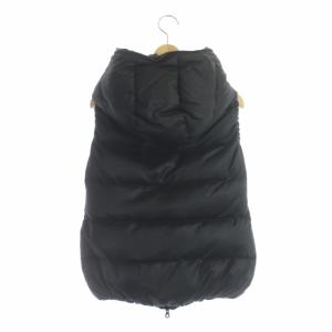 DUVETICA FEBEDUE ダウンベスト ウール ジップアップ フード付き 40 黒 ブラック D.911.00/1087