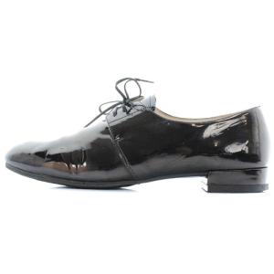 PRADA エナメル ドレスシューズ ローヒール 36 24cm 黒 ブラック