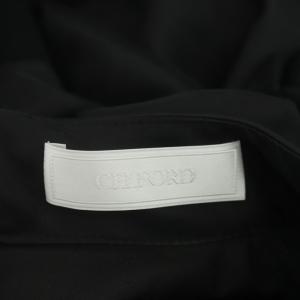 CELFORD 21AW マットオーガンジーフレアブラウス プルオーバー 長袖 切替 ニット 36 黒 ブラック