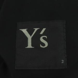 Y's YD-J05-014 コットン チェスターコート ロング 2 ブラック