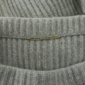 Deuxieme Classe アゼプルオーバー ニット セーター 長袖 ボトルネック フレアスリーブ グレー