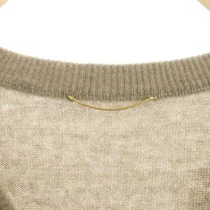 Deuxieme Classe カシミヤ100%Vネックニット セーター 長袖 ベージュ